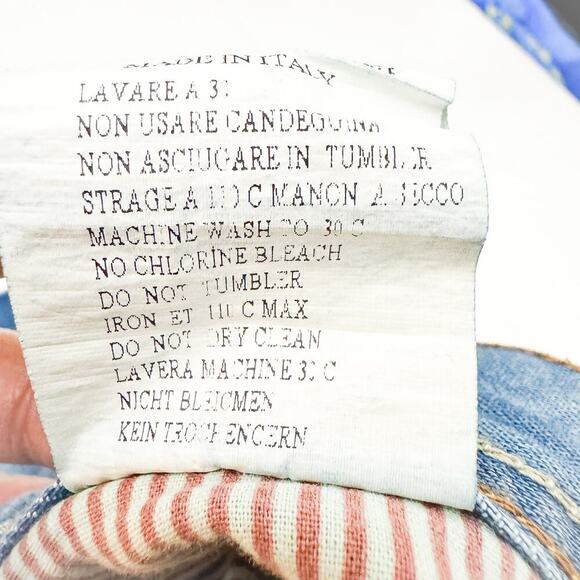 Dsquared Men's Wide Leg Light Wash Denim Jeans Model 410 Size 33 - Picture 7 of 8